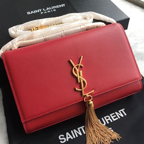 red ysl handbag|ysl bag red interior.